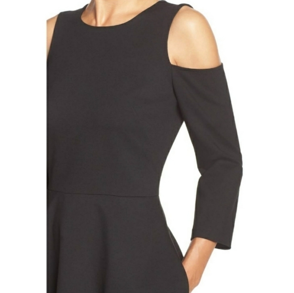 Eliza J  Elegant Little Black Sheath Dress  Formal Party Wedding Guest Old Money - Picture 3 of 13